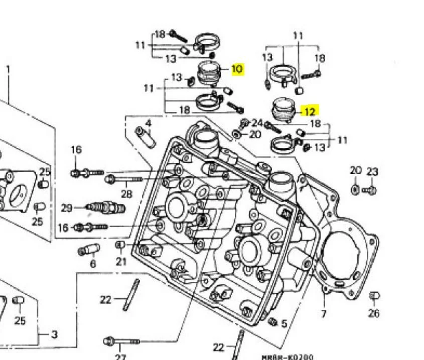 Set - Carburettor Insulators - Honda RVF400 NC35 — JDM-MotoSpares